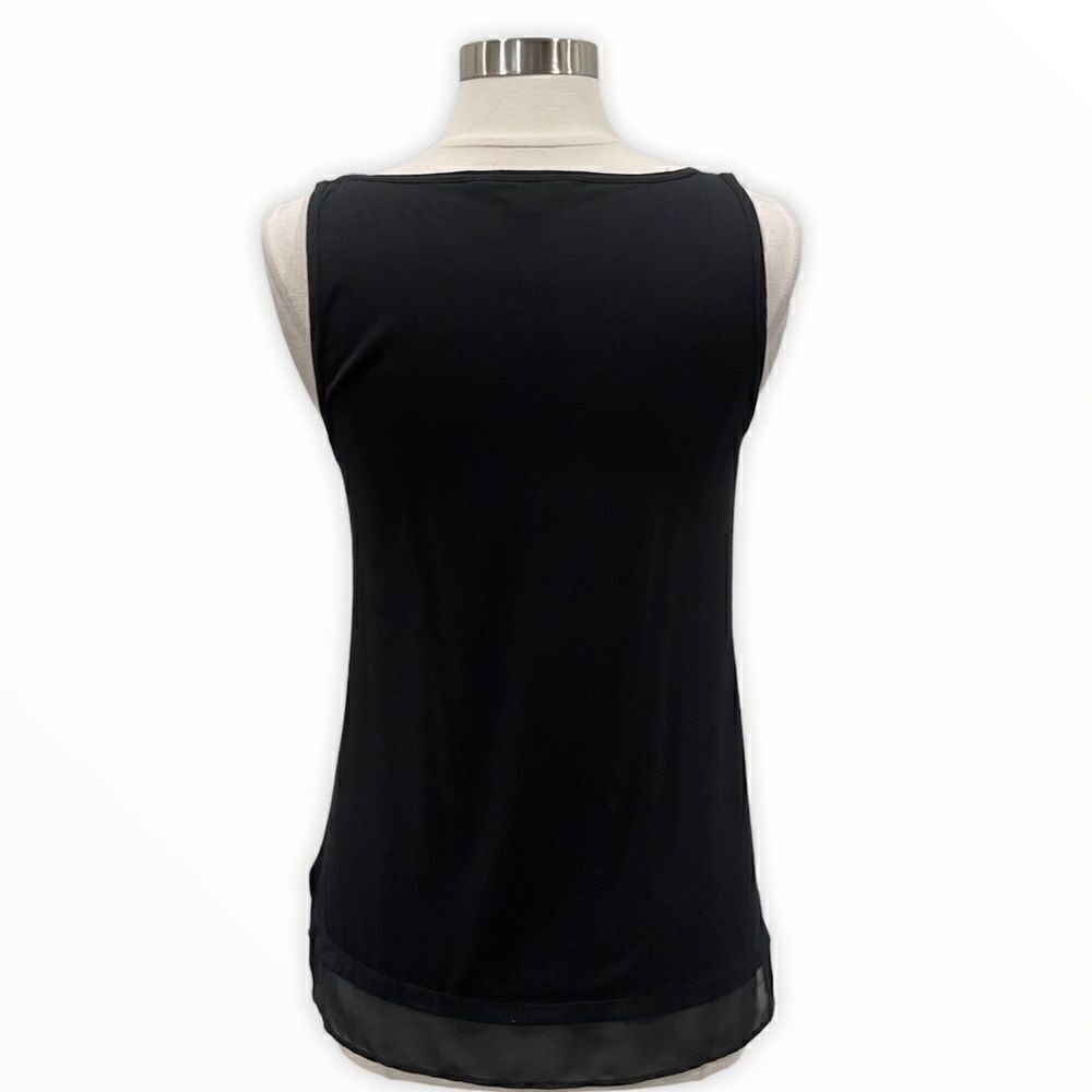 Lauren Ralph Lauren Sheer-Hem Jersey Tank Top - Picture 6 of 7